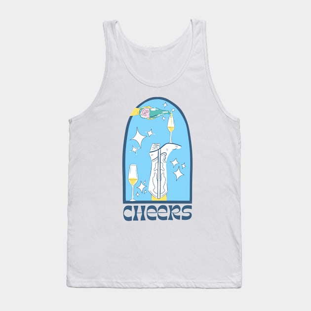 Cheers, Cowgirl Tank Top by Taylor Thompson Art